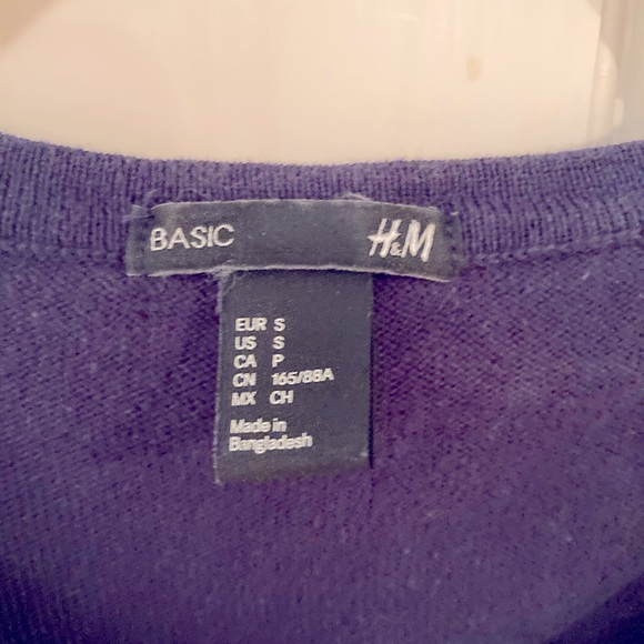 H&M Basic Navy Cardigan, Size S - Picture 3 of 3